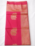 Peach rose soft silk saree of hiran design with fabulous antique gold jareee with blouse