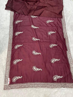 BEAUTIFUL SAREE WITH BEAUTIFUL EMBROIDERY WORK