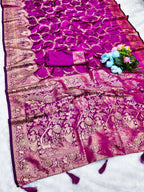 BEAUTIFUL SATIN SILK SAREE WITH RICH PALLU AND PATLI WORK SPECIAL FESTIVE CHIDIYA DESIGN